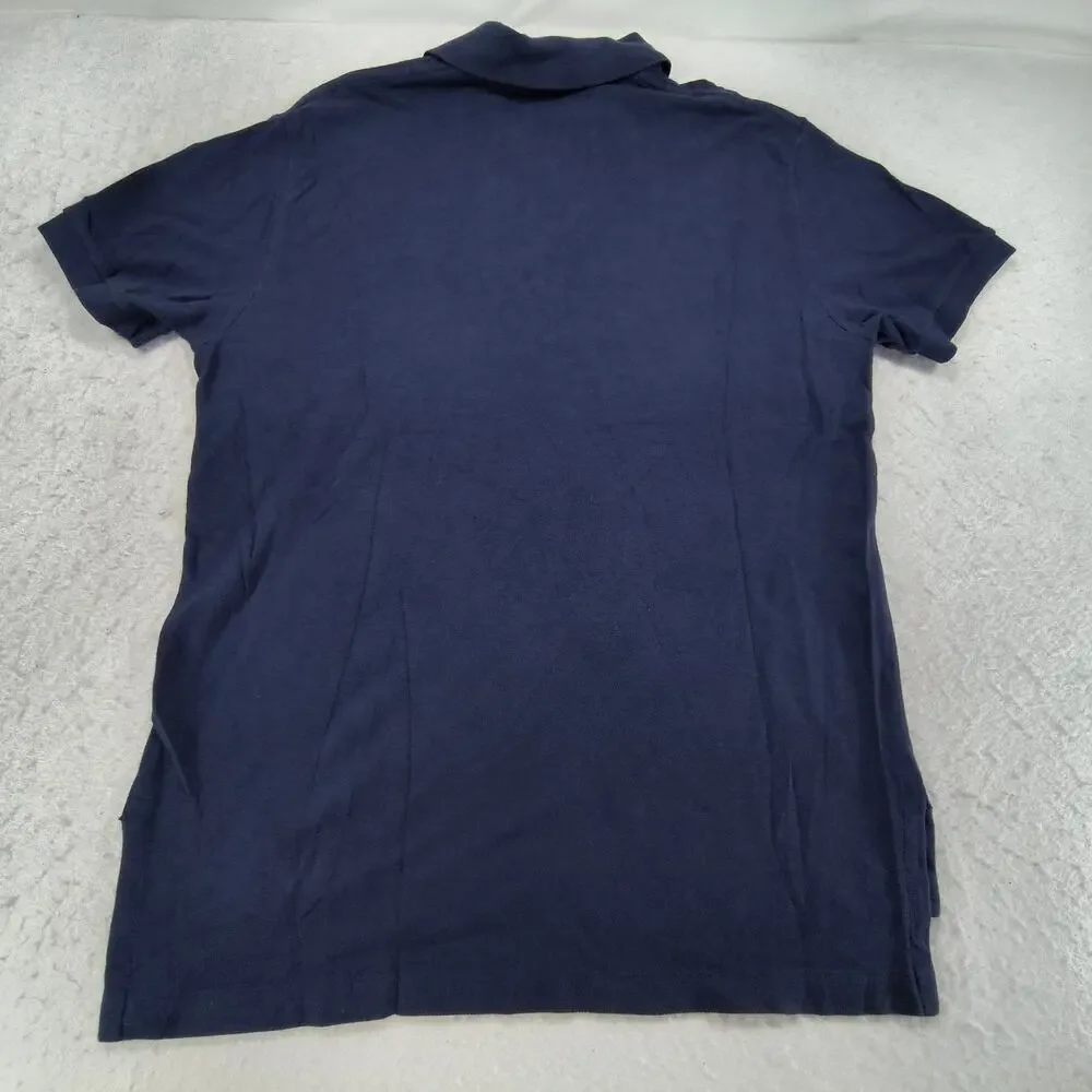 Polo Ralph Lauren Short Sleeve Collared Polo Shirt Mens Size Medium M Navy